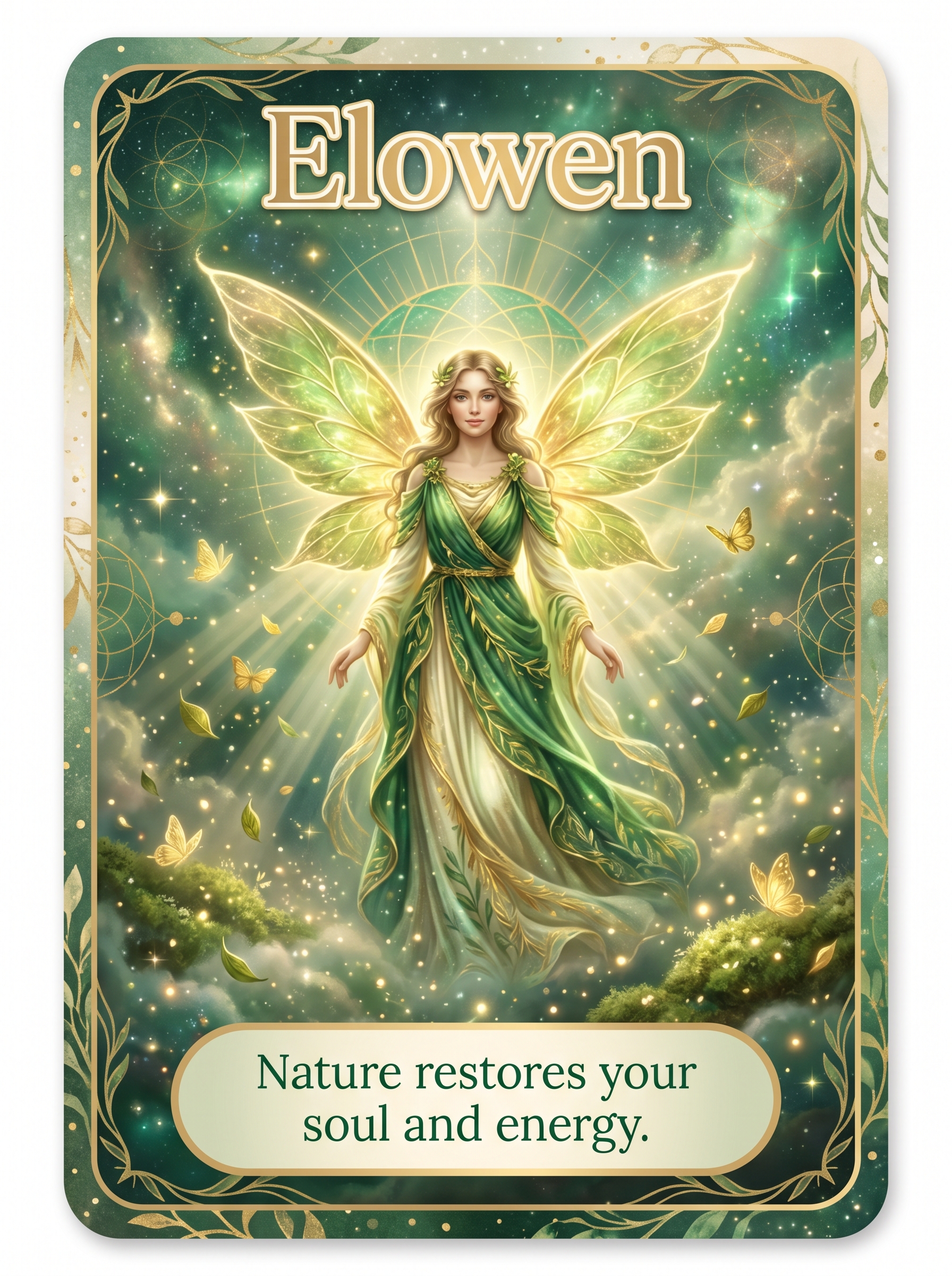 Engelenkaart Elowen — Nature restores your soul and energy