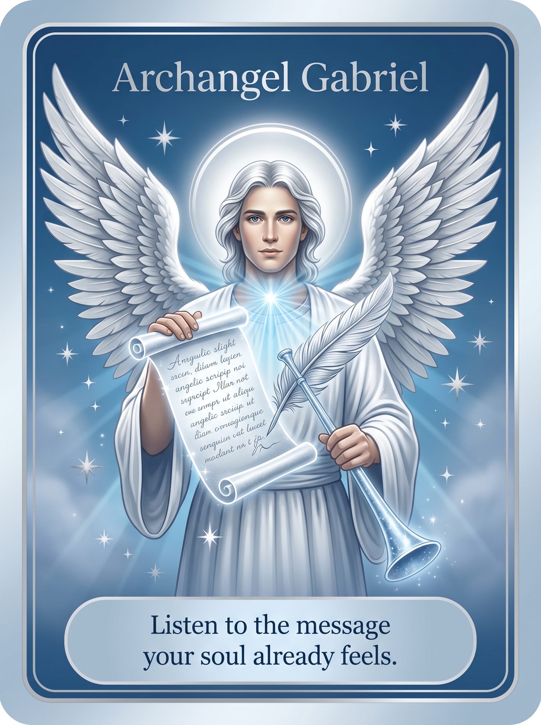 Engelenkaart Aartsengel Gabriël — Listen to the message your soul already feels