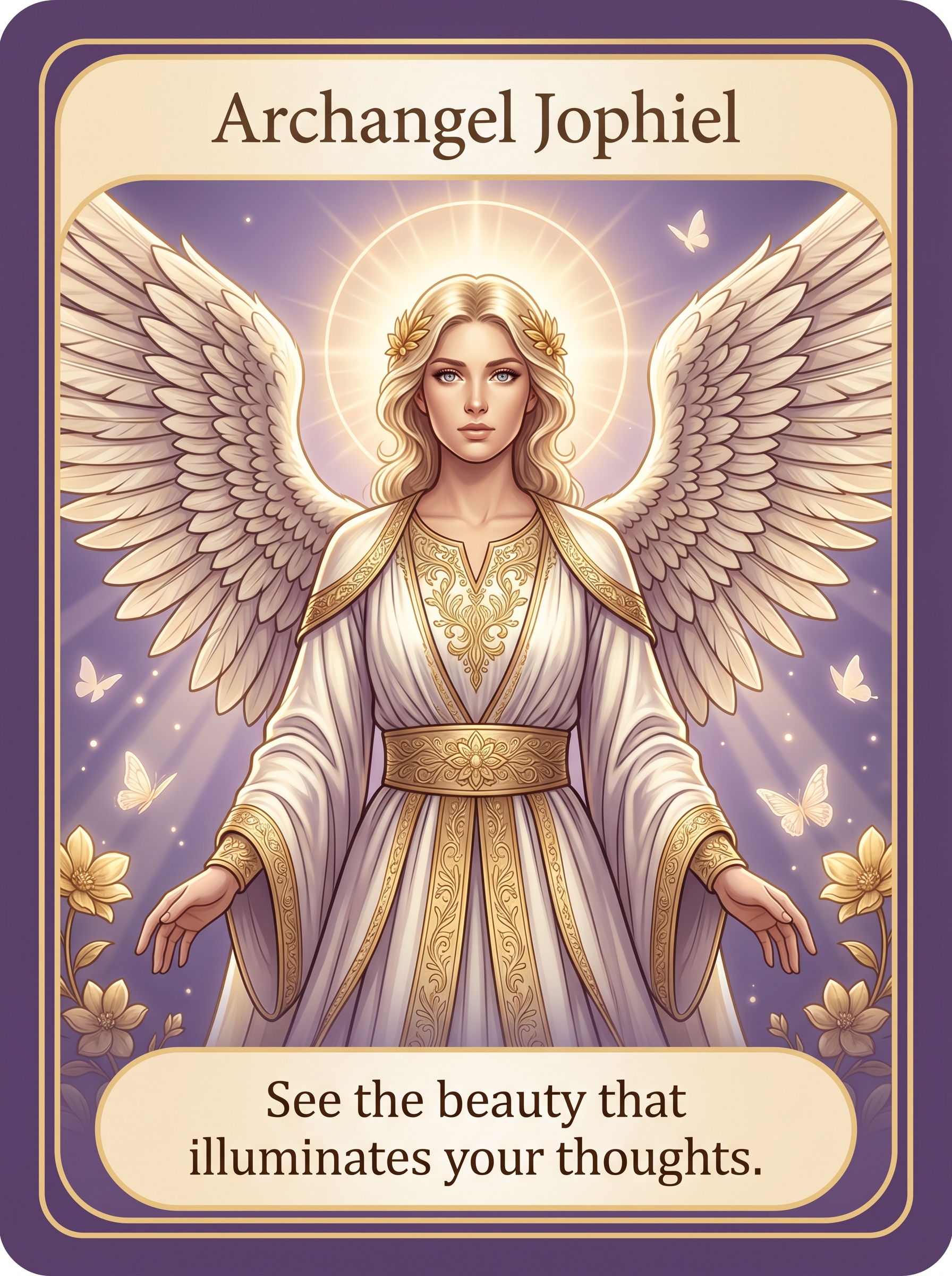 Engelenkaart Aartsengel Jophiël — See the beauty that illuminates your thoughts