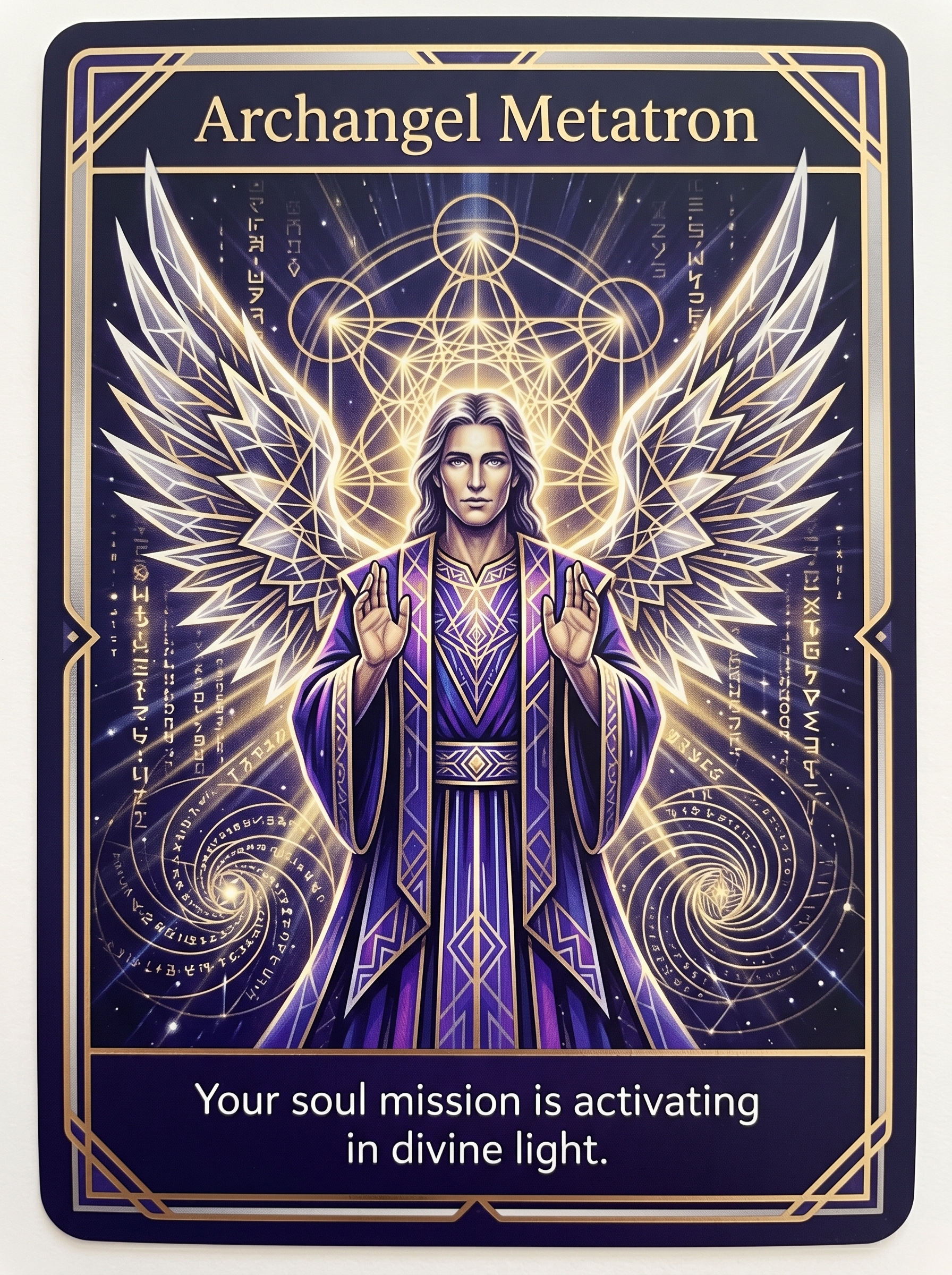 Engelenkaart Aartsengel Metatron — Your soul mission is activating in divine light