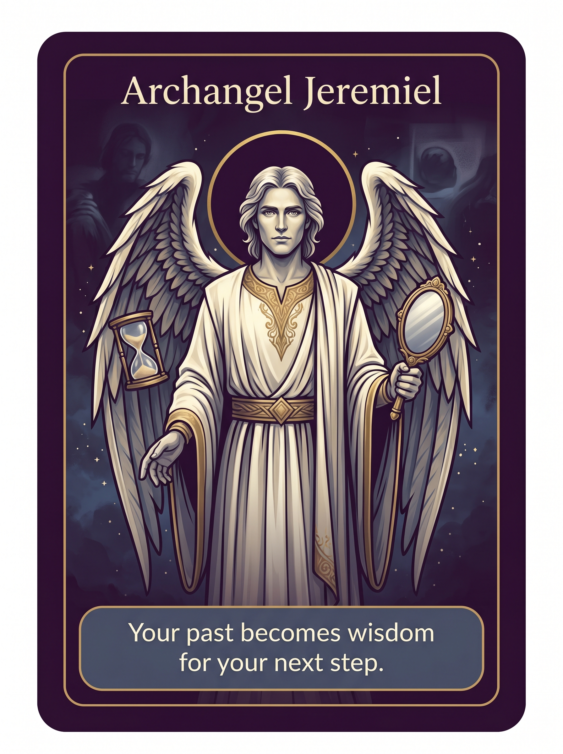 Engelenkaart Aartsengel Jeremiël — Your past becomes wisdom for your next step