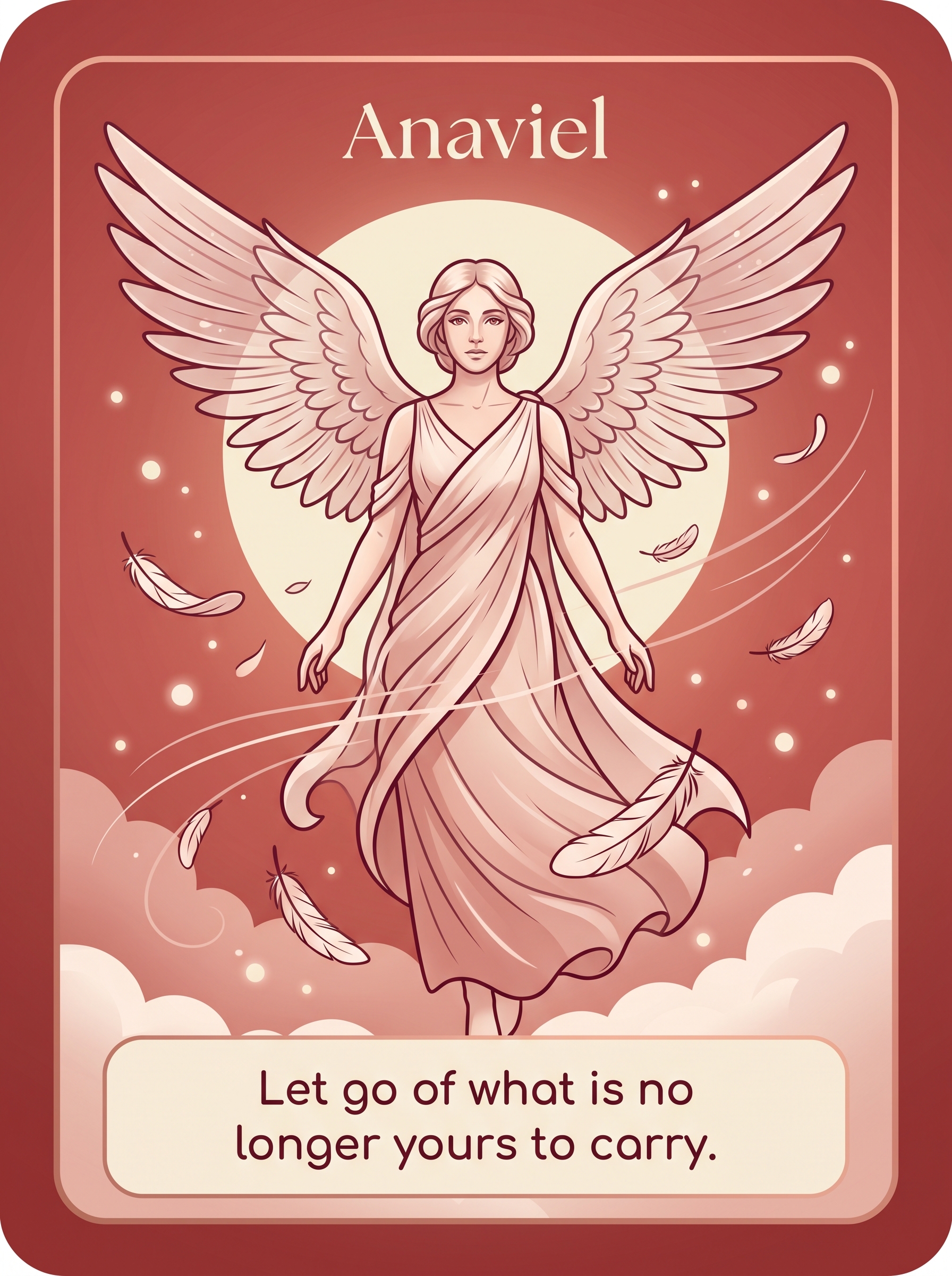 Engelenkaart Anaviel — Let go of what is no longer yours to carry
