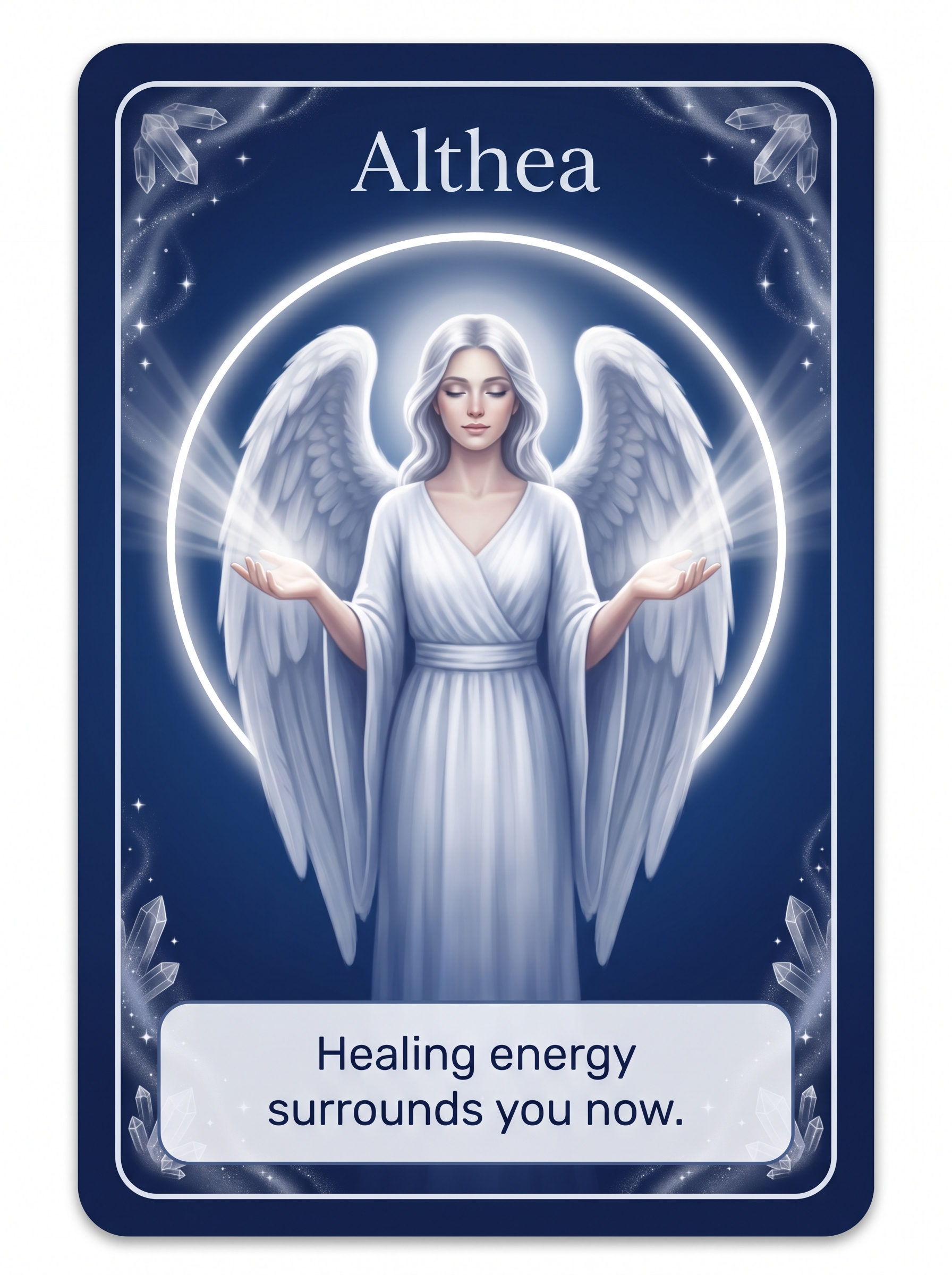 Engelenkaart Althea — Healing energy surrounds you now