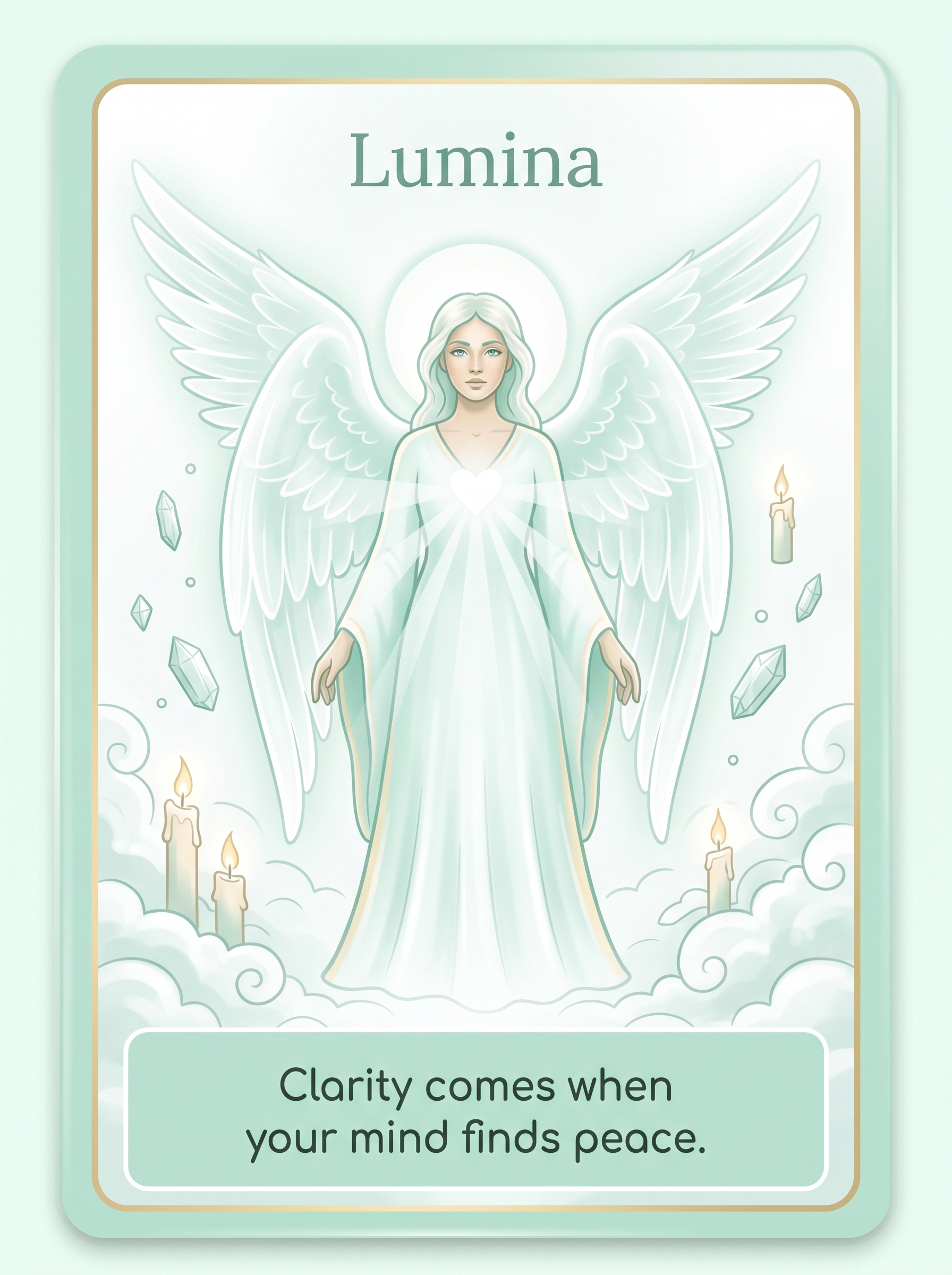 Engelenkaart Lumina — Clarity comes when your mind finds peace