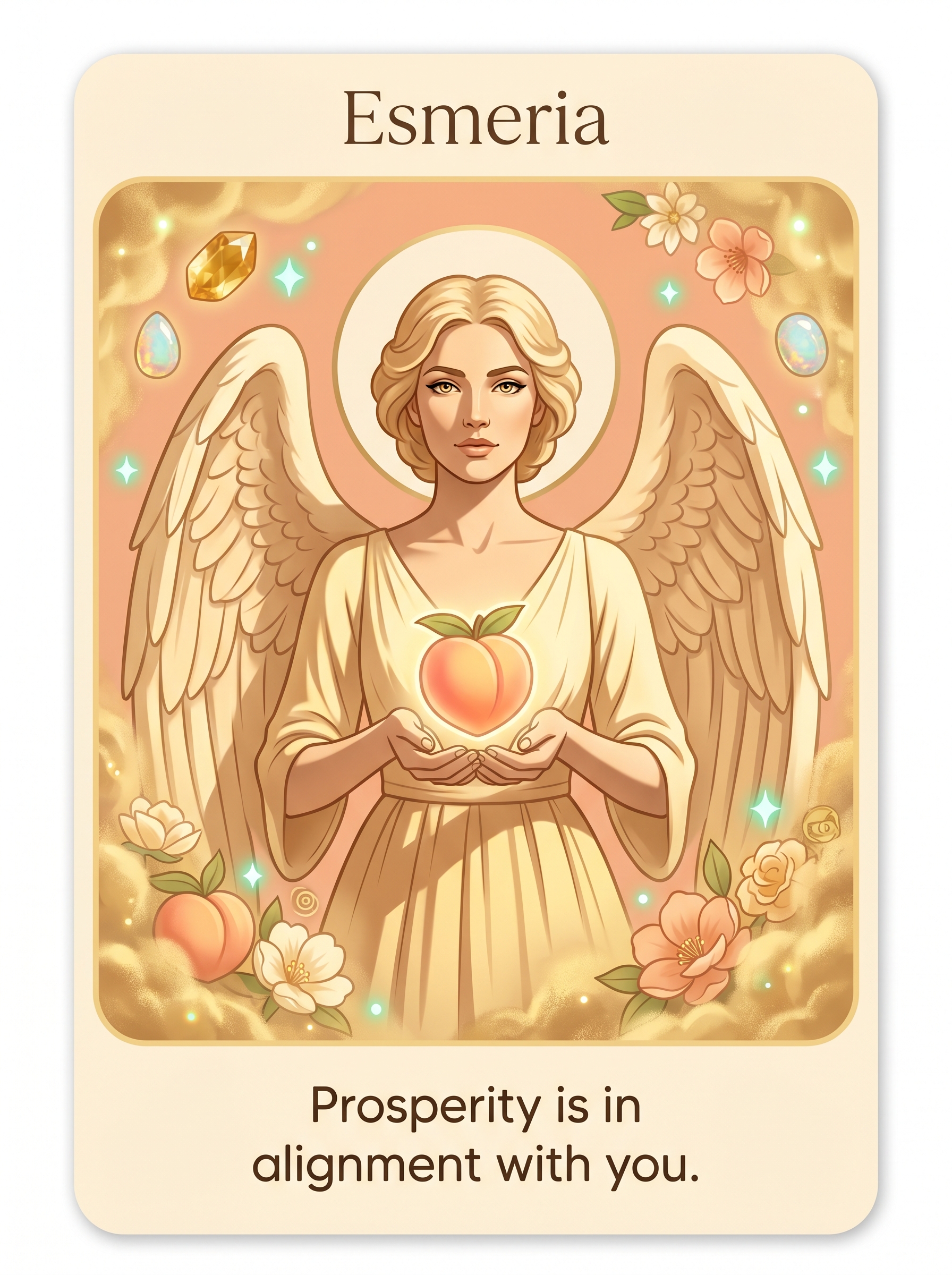 Engelenkaart Esmeria — Prosperity is in alignment with you