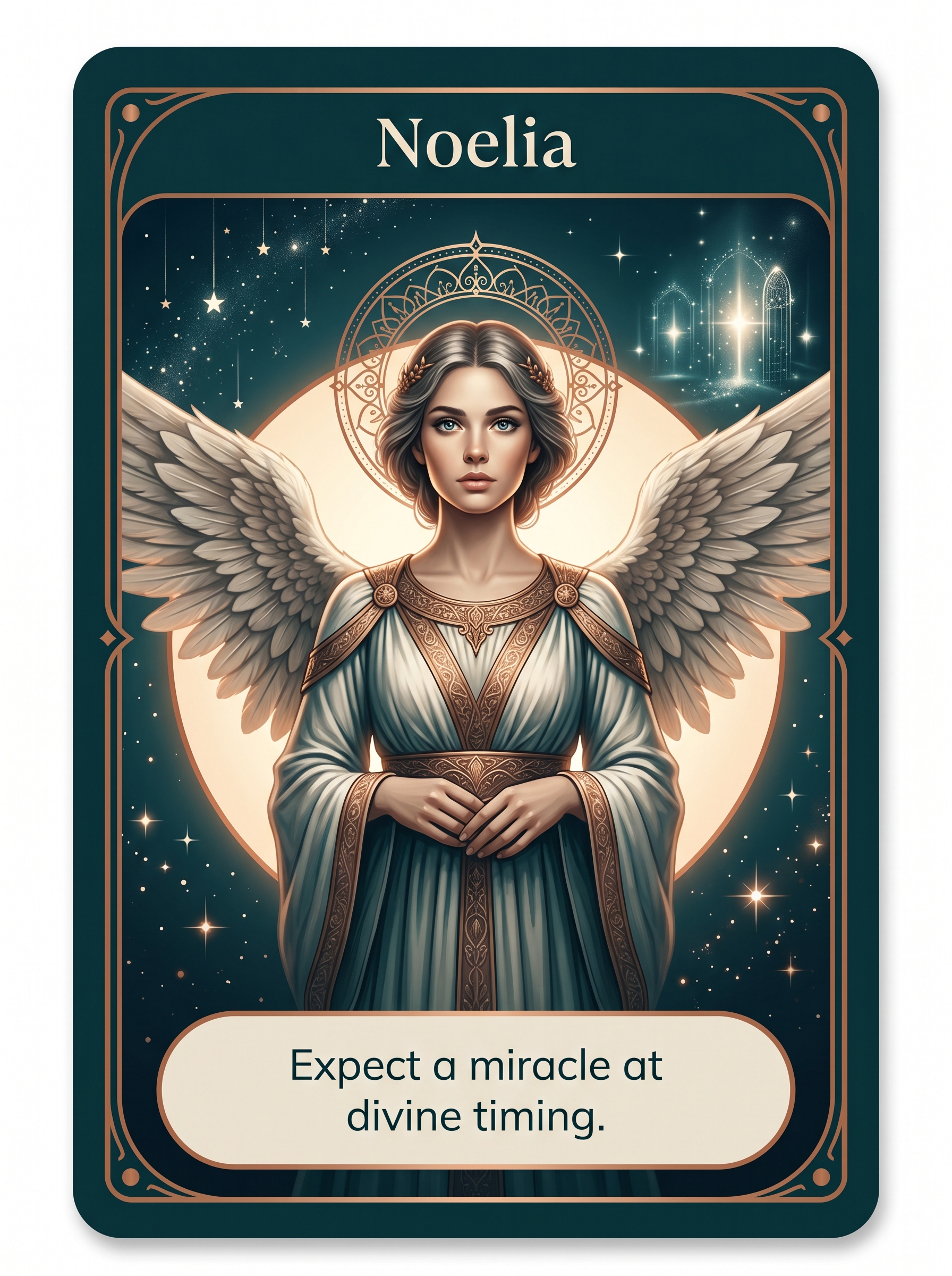 Engelenkaart Noelia — Expect a miracle at divine timing