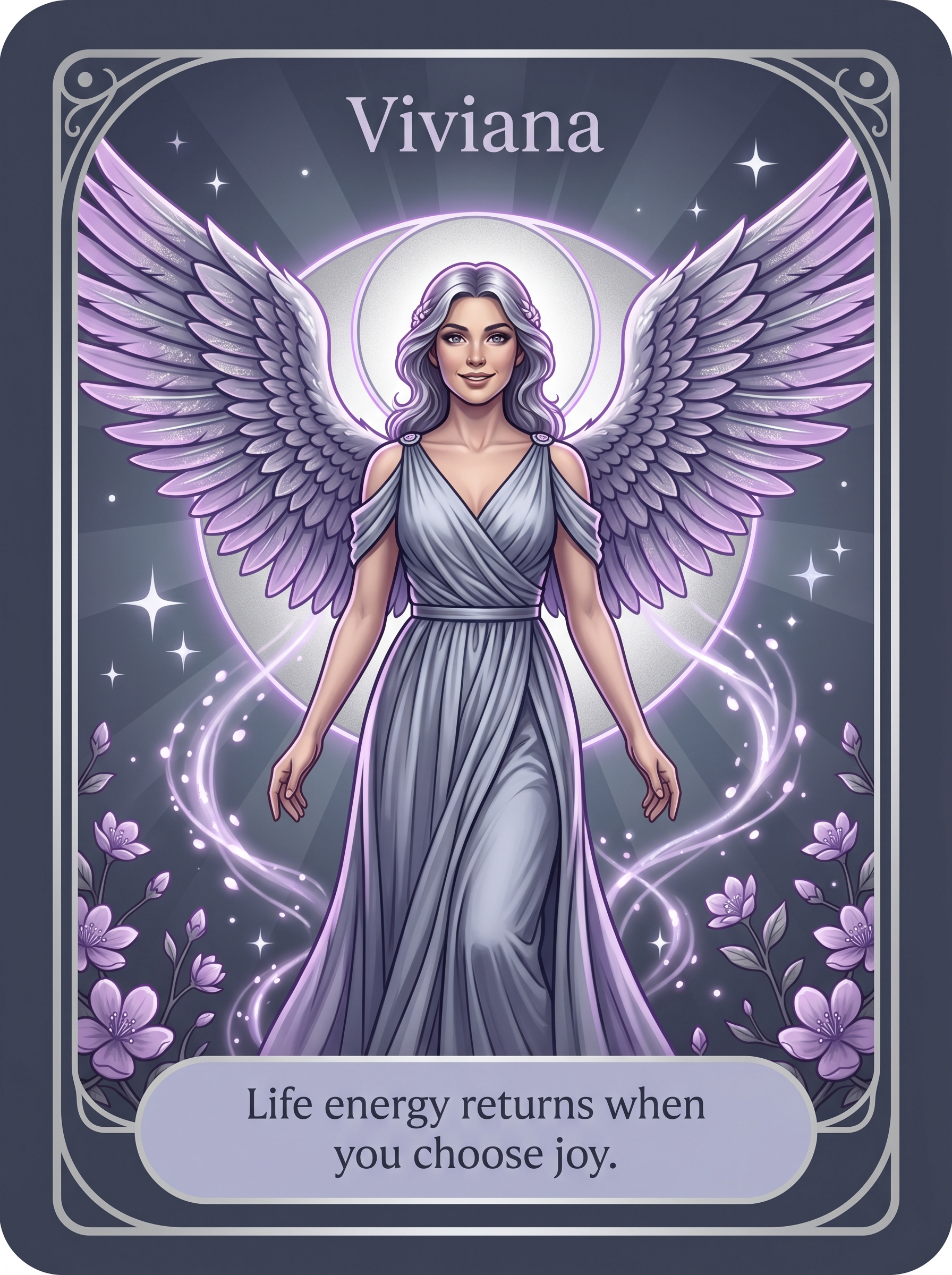 Engelenkaart Viviana — Life energy returns when you choose joy