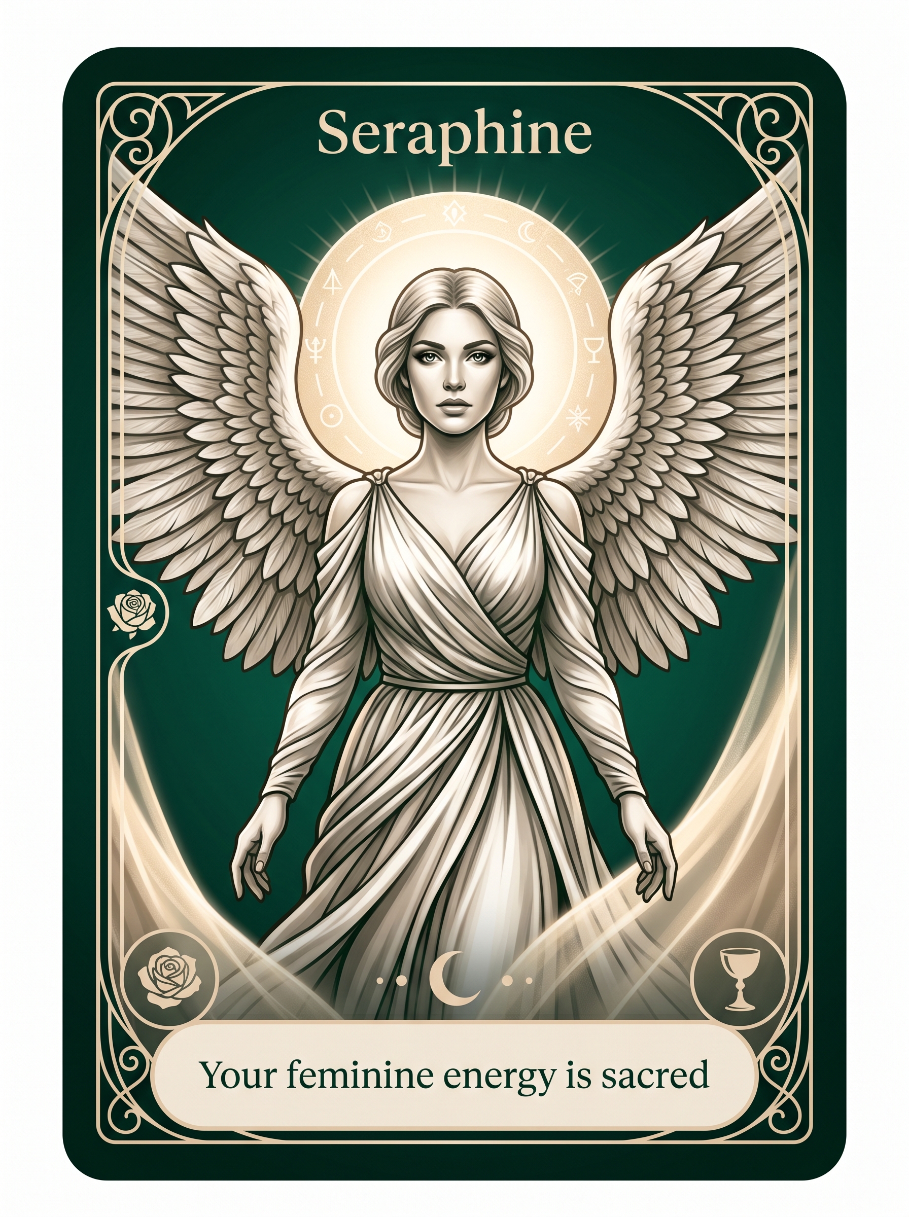 Engelenkaart Seraphine — Your feminine energy is sacred