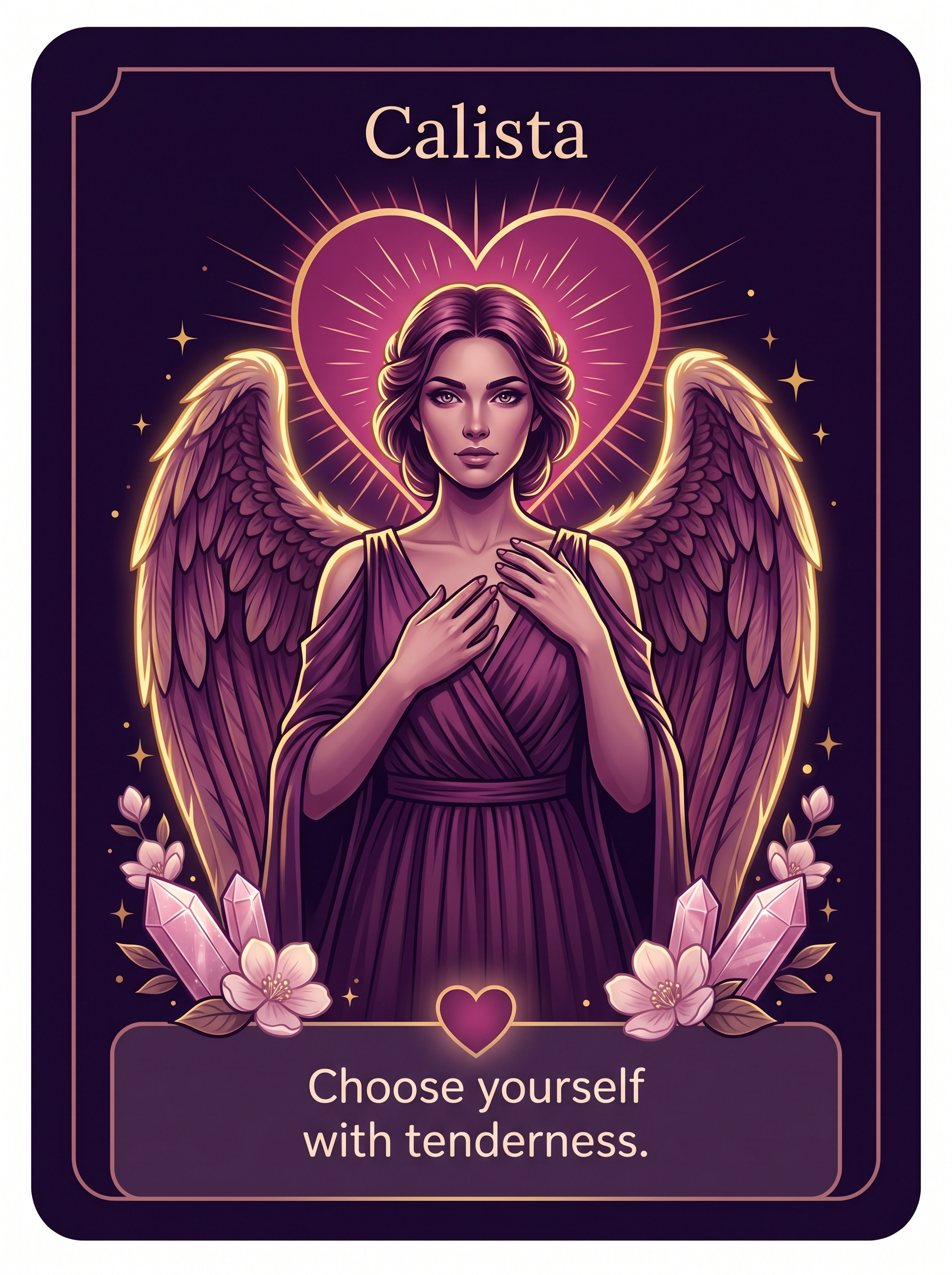 Engelenkaart Calista — Choose yourself with tenderness