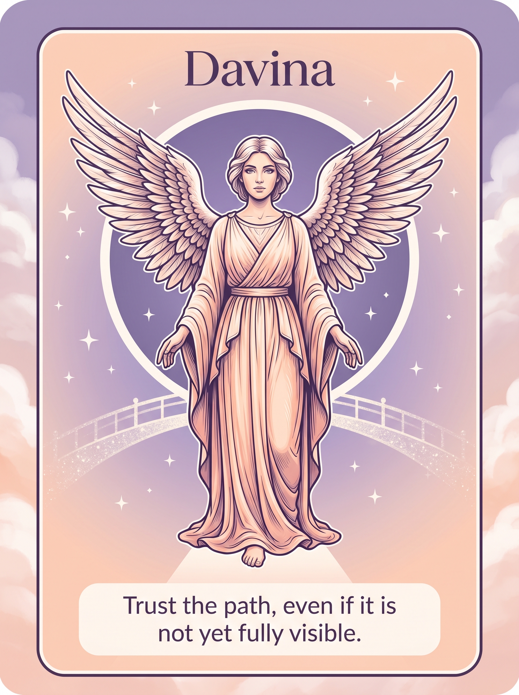 Engelenkaart Davina — Trust the path, even if it is not yet fully visible