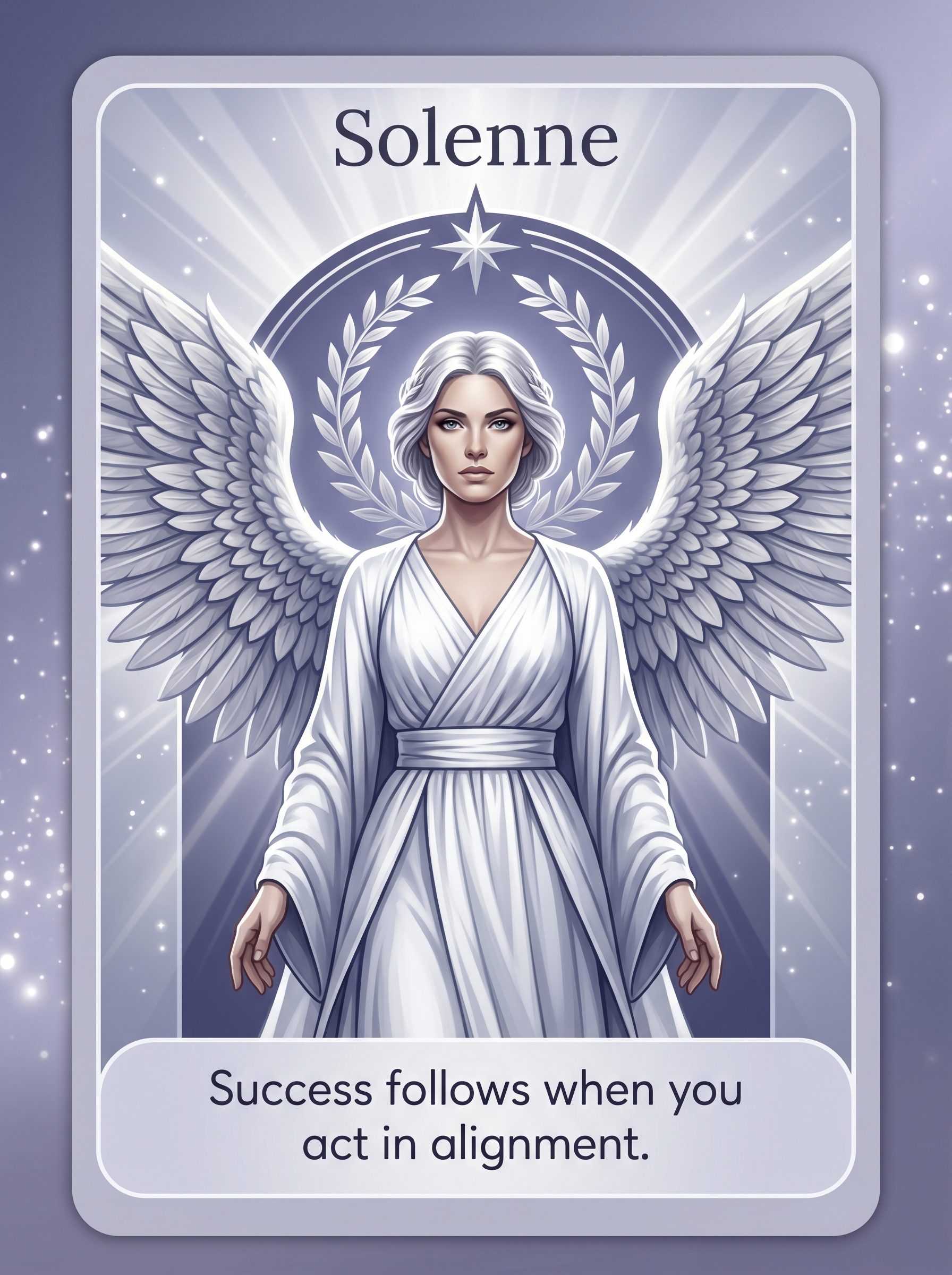 Engelenkaart Solenne — Success follows when you act in alignment