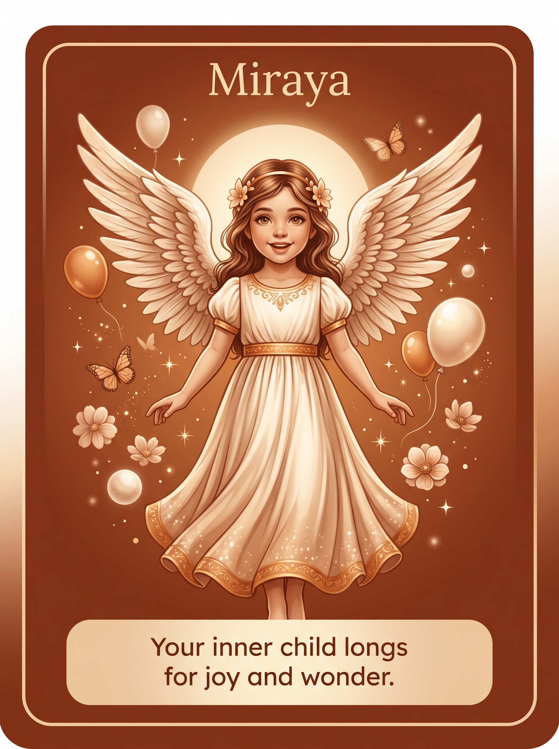 Engelenkaart Miraya — Your inner child longs for joy and wonder