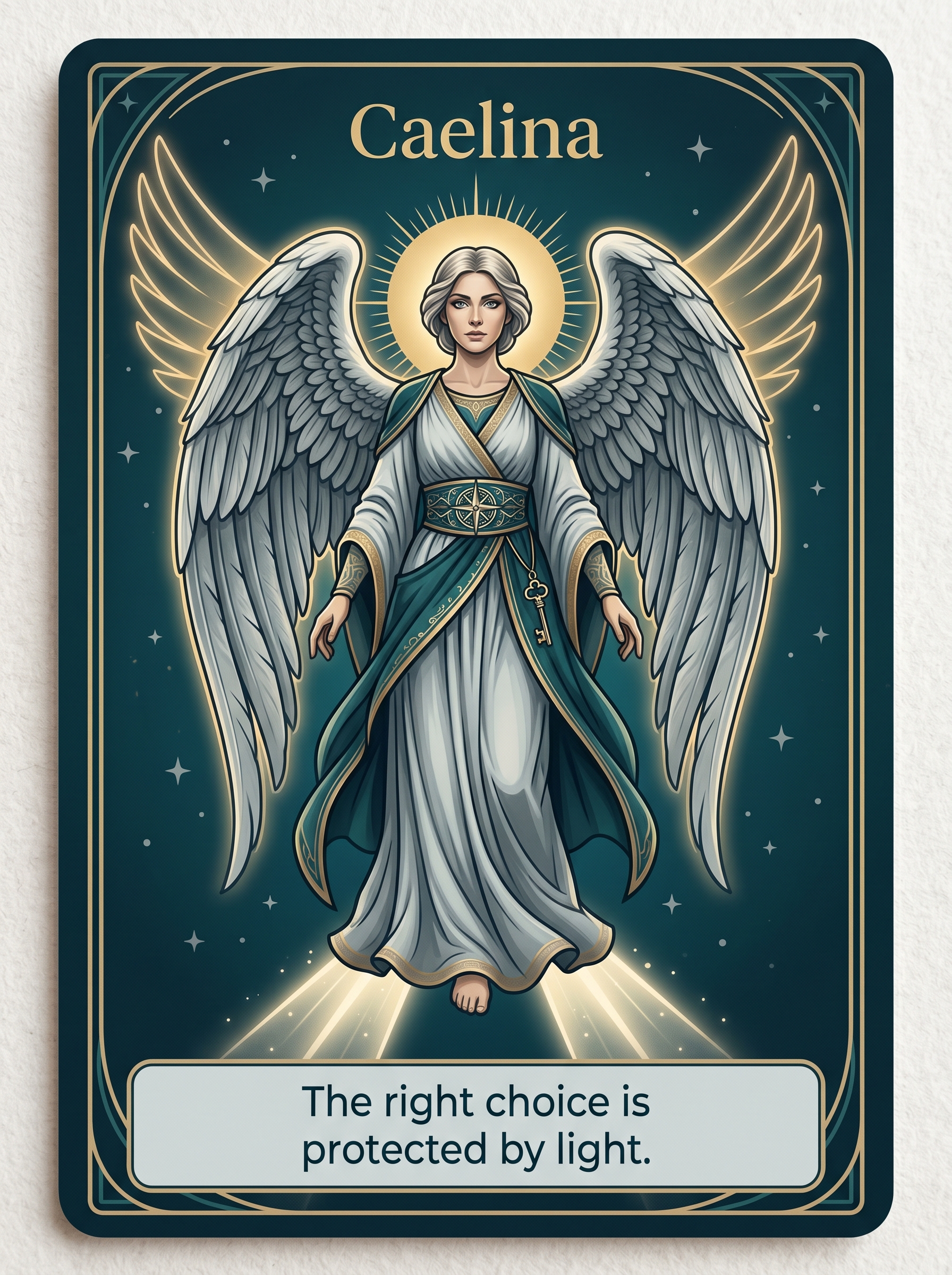 Engelenkaart Caelina — The right choice is protected by light
