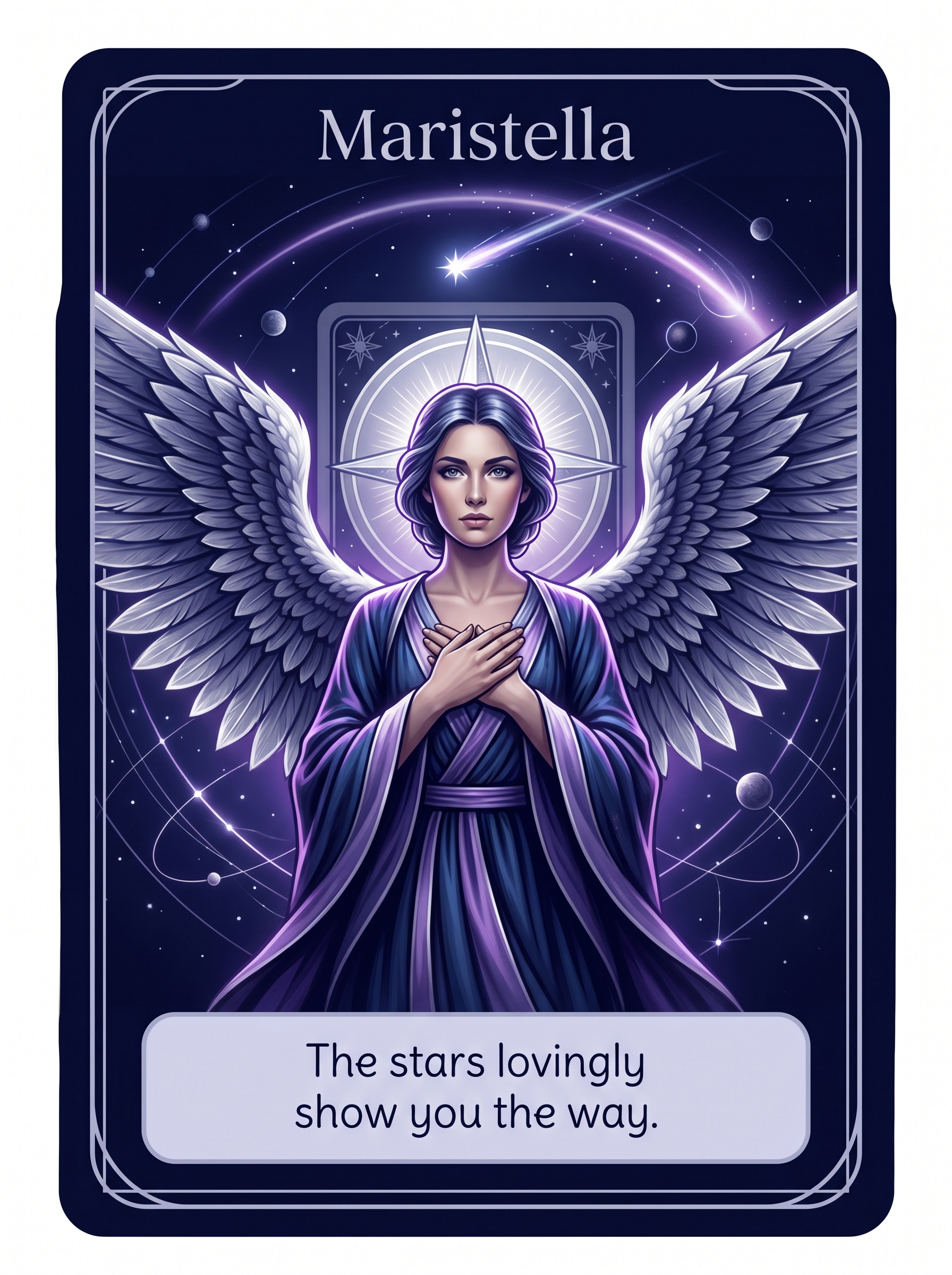 Engelenkaart Maristella — The stars lovingly show you the way
