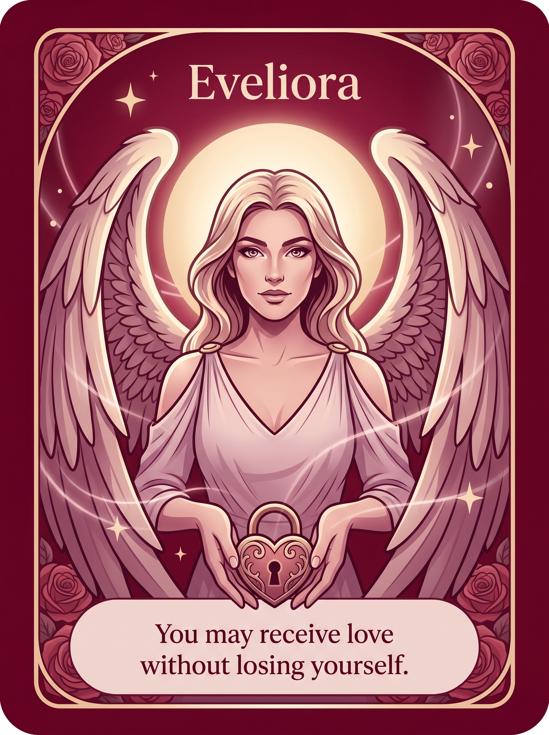 Engelenkaart Eveliora — You may receive love without losing yourself
