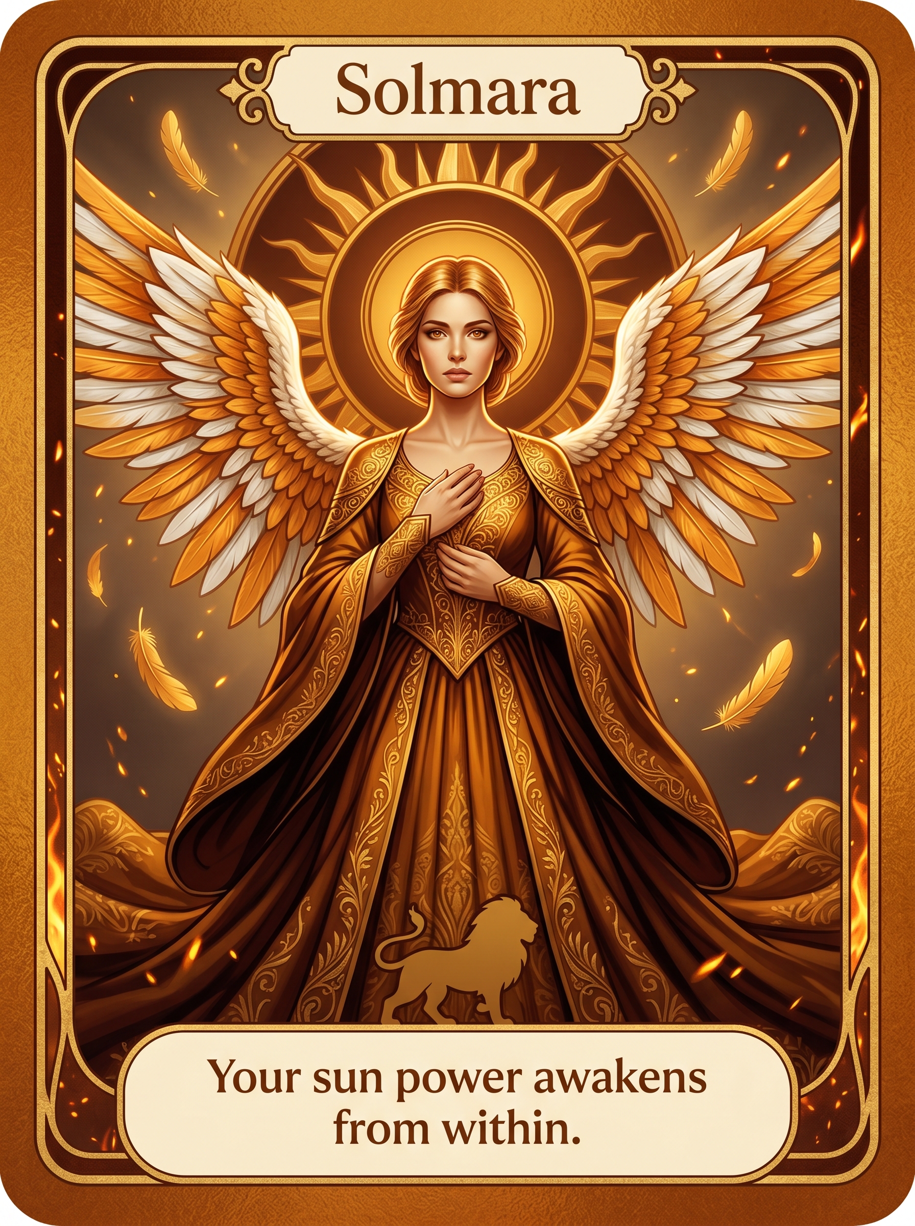 Engelenkaart Solmara — Your sun power awakens from within