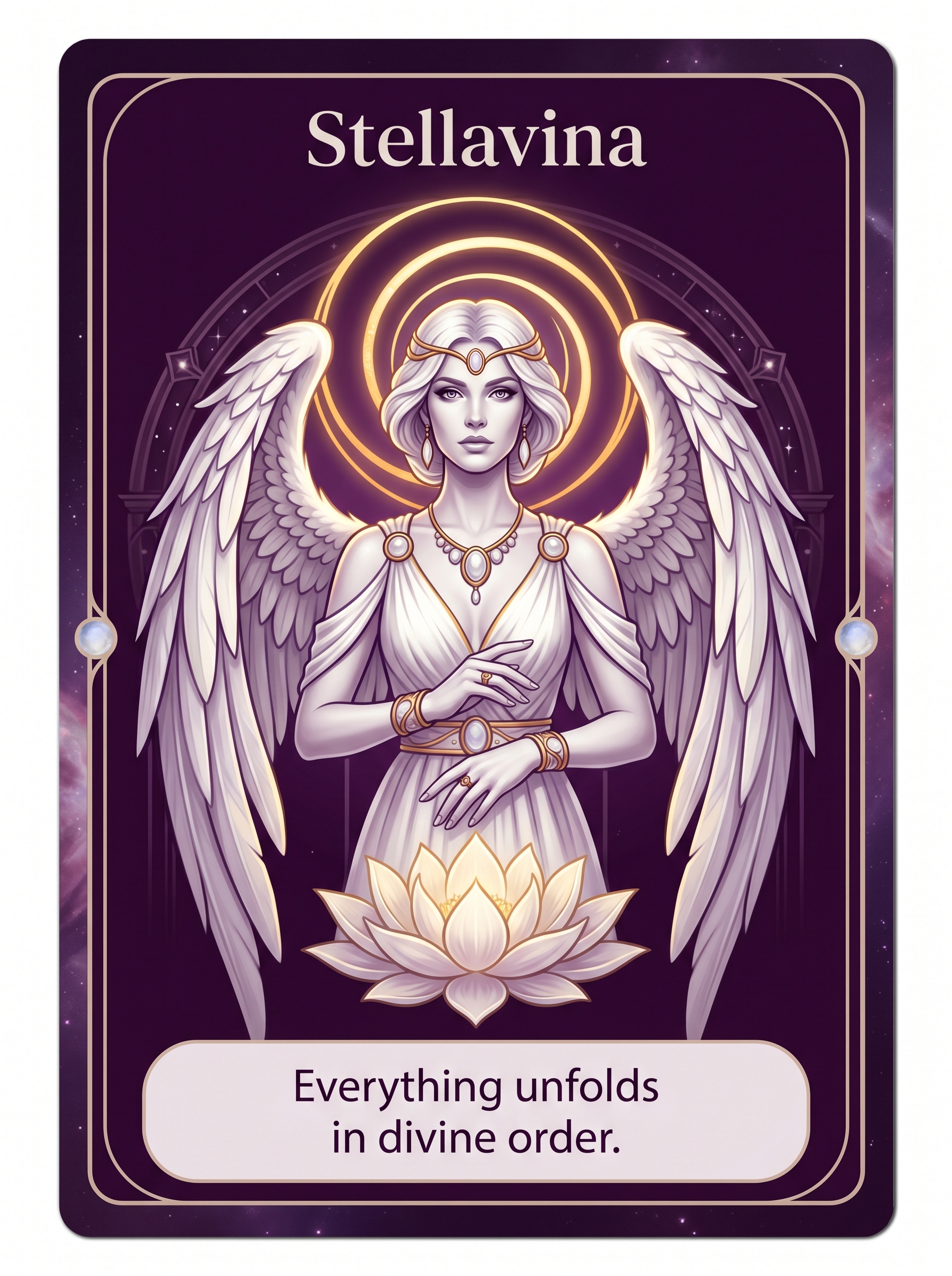 Engelenkaart Stellavina — Everything unfolds in divine order