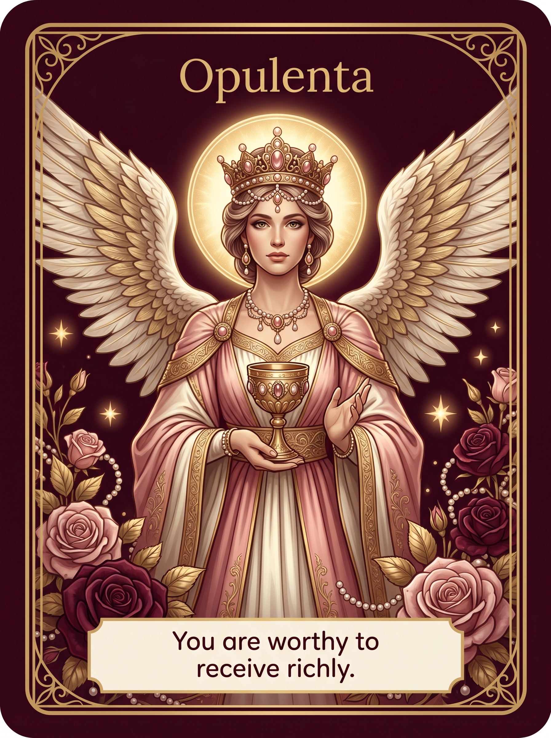 Engelenkaart Opulenta — You are worthy to receive richly
