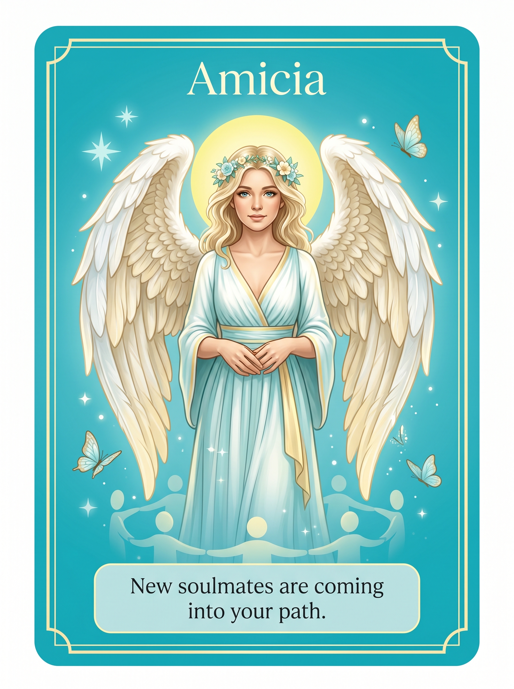 Engelenkaart Amicia — New soulmates are coming into your path