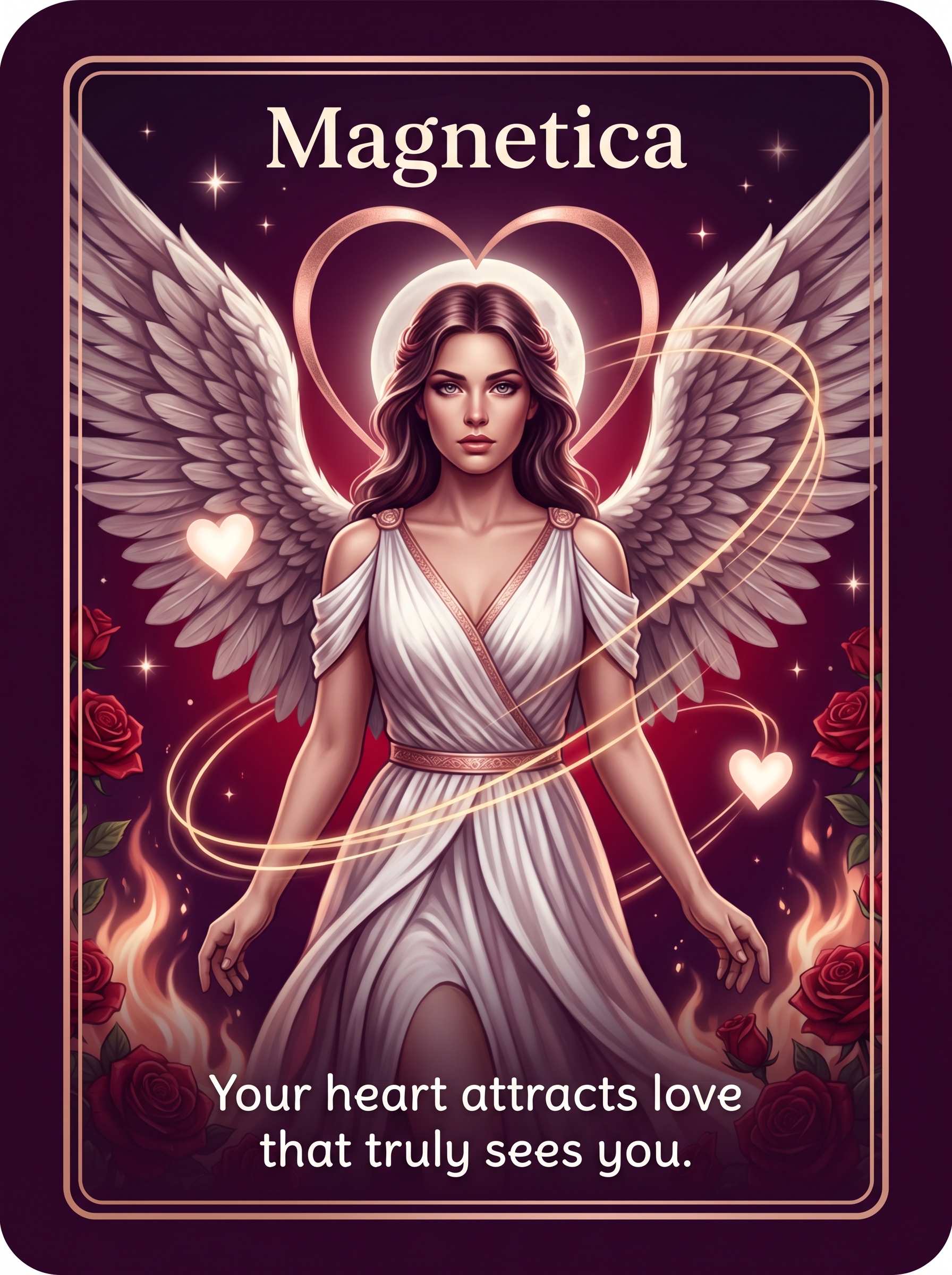 Engelenkaart Magnetica — Your heart attracts love that truly sees you
