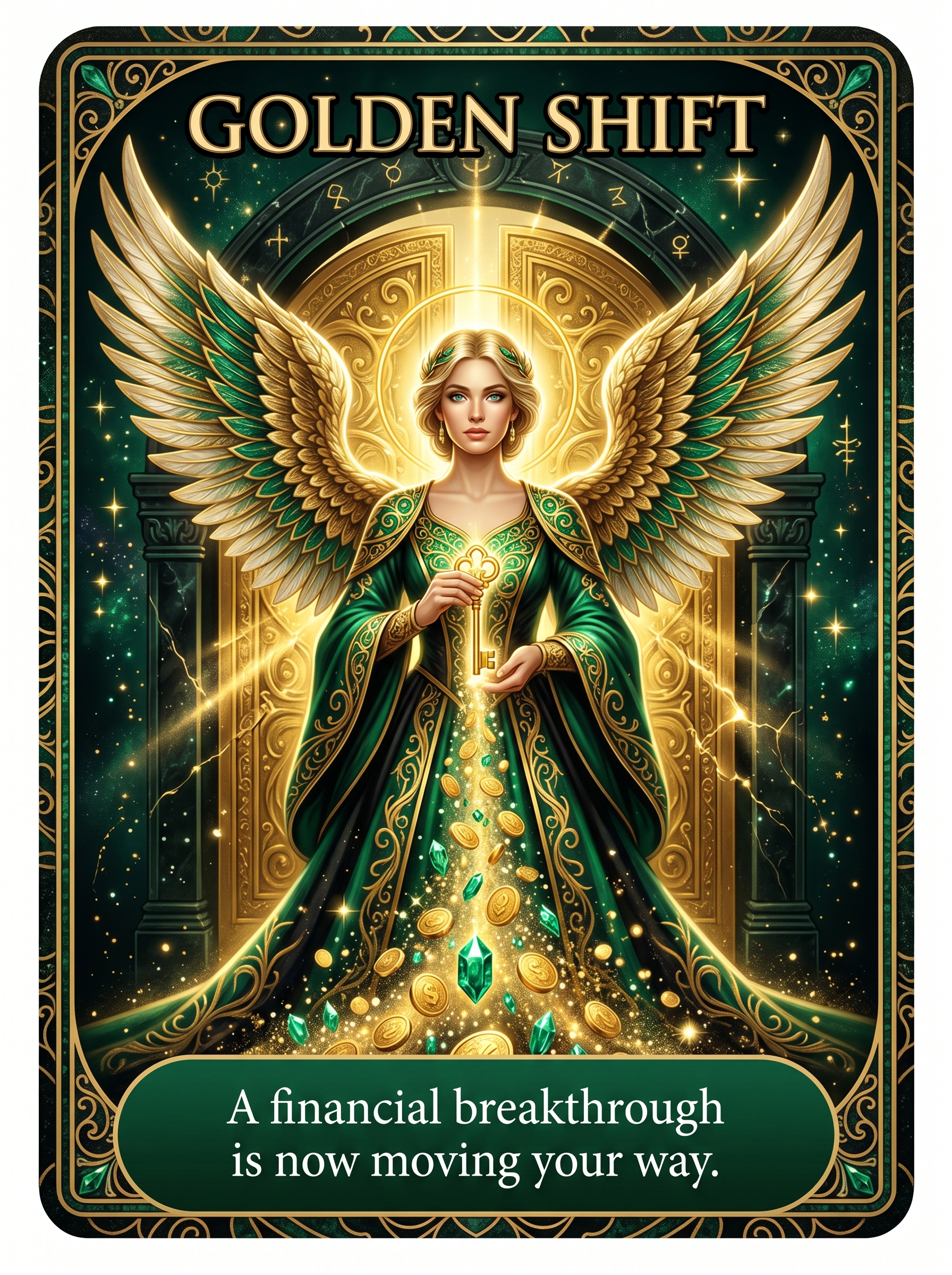Engelenkaart Golden Shift — A financial breakthrough is now moving your way