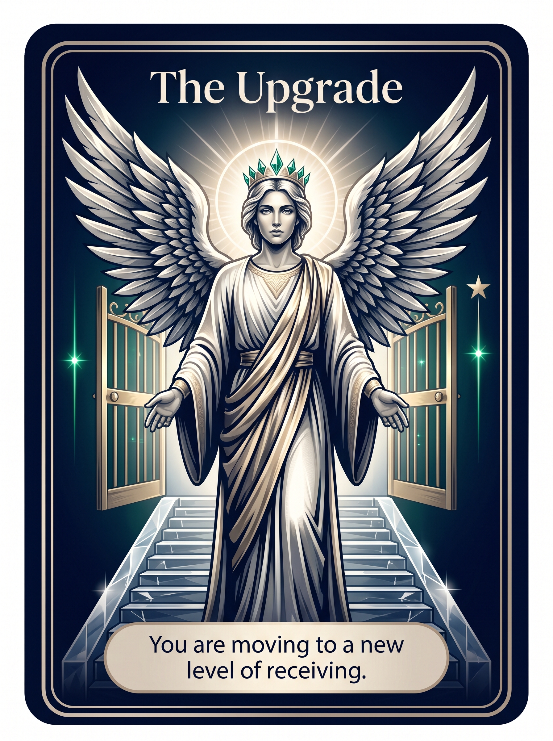 Engelenkaart The Upgrade — You are moving to a new level of receiving
