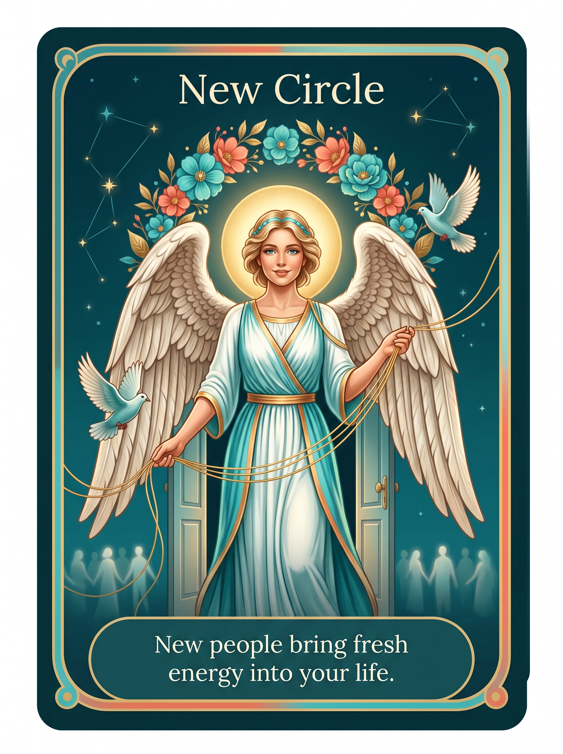 Engelenkaart New Circle — New people bring fresh energy into your life