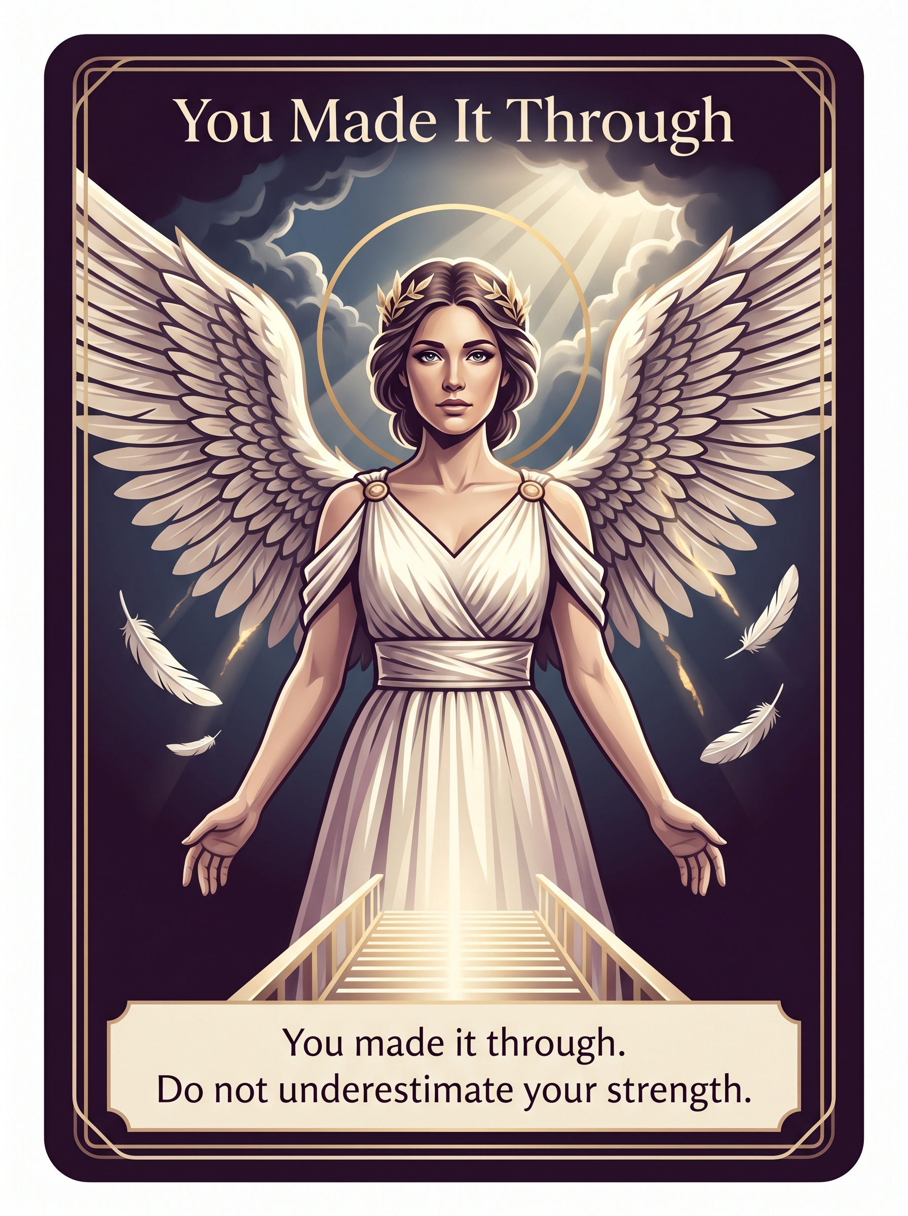 Engelenkaart You Made It Through — You made it through. Do not underestimate your strength